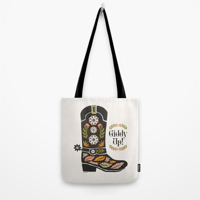 Giddy Up - Cowgirl Boot Tote Bag Gallery Image 2