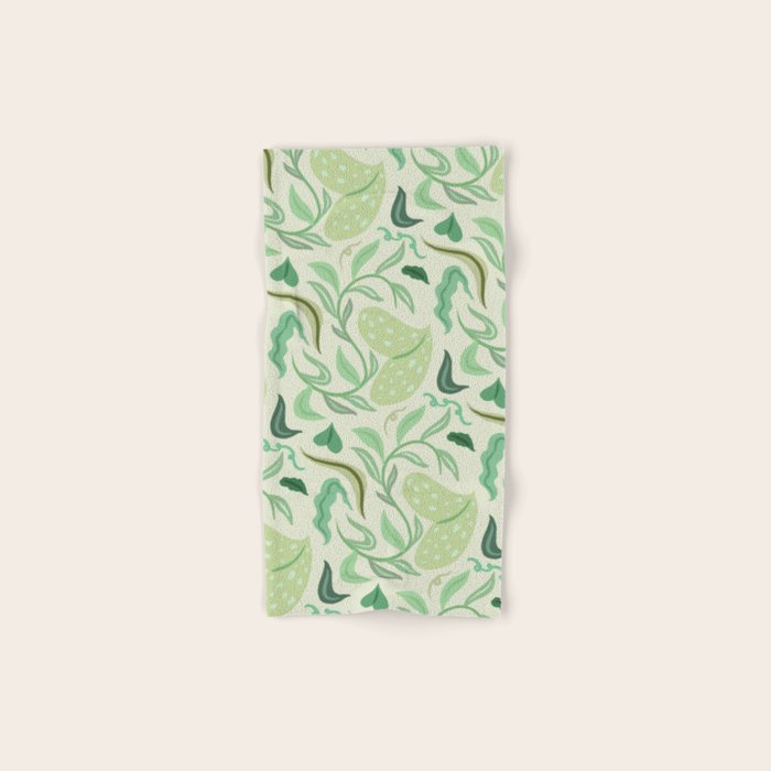 Playful Greens Bath Towel Gallery Image 1