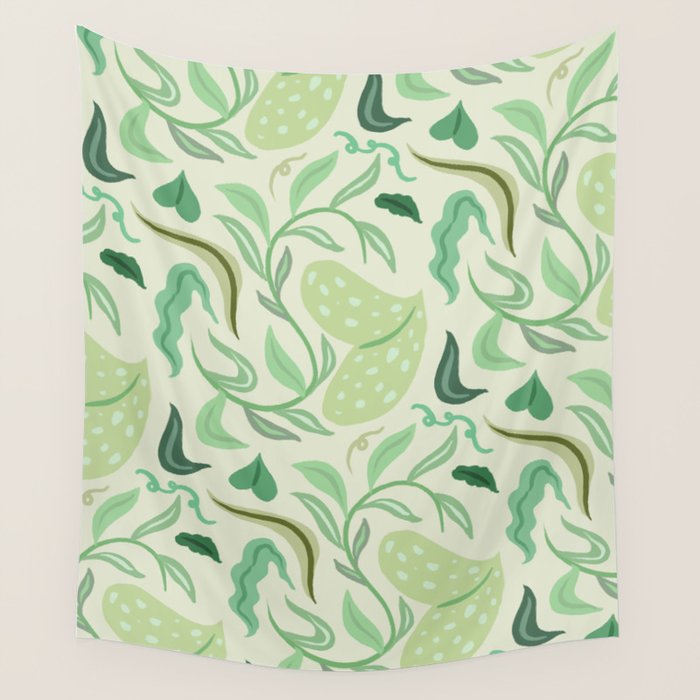 Playful Greens Wall Tapestry Gallery Image 4