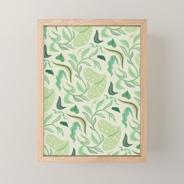 Playful Greens Mini Art Print Gallery Image 1
