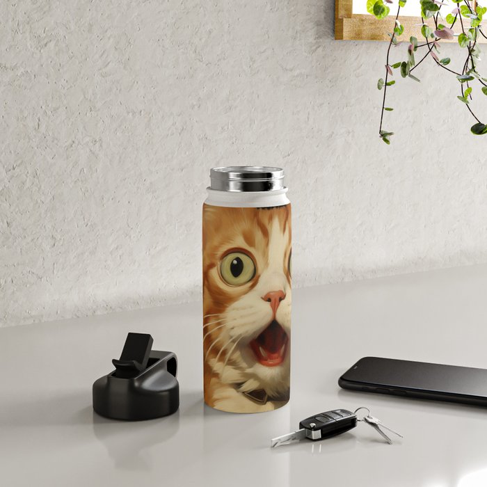 Shocked Cat IV Water Bottle Gallery Image 4