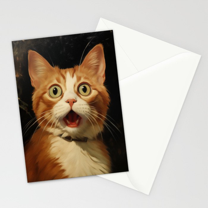 Shocked Cat IV Stationery Card Gallery Image 2