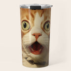 Shocked Cat IV Travel Mug Gallery Image 1