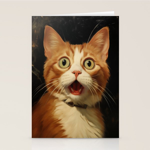 Shocked Cat IV Stationery Card Gallery Image 1