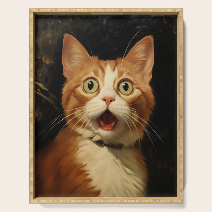 Shocked Cat IV Serving Tray Gallery Image 1