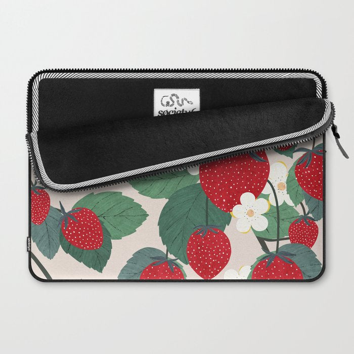 Strawberries and leaves Laptop Sleeve Gallery Image 2