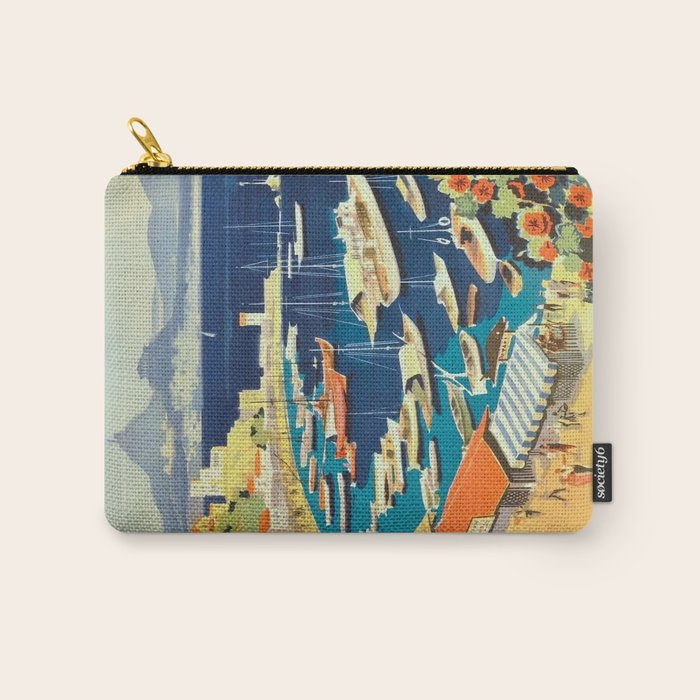 Greece Mid Century Travel Poster Carry All Pouch Gallery Image 1
