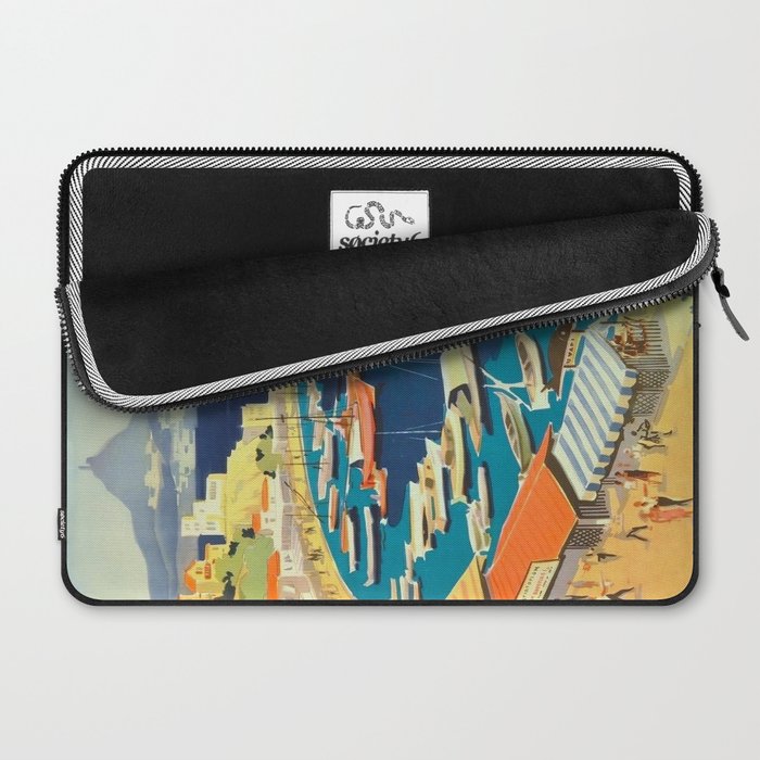 Greece Mid Century Travel Poster Laptop Sleeve Gallery Image 2