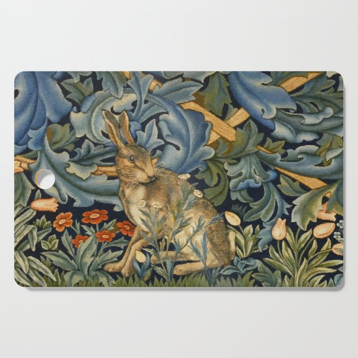 William Morris Forest Rabbit , Morris Floral Cutting Board Gallery Image 1