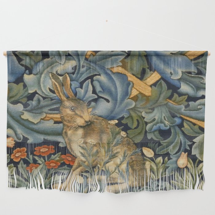 William Morris Forest Rabbit , Morris Floral Wall Hanging Gallery Image 1