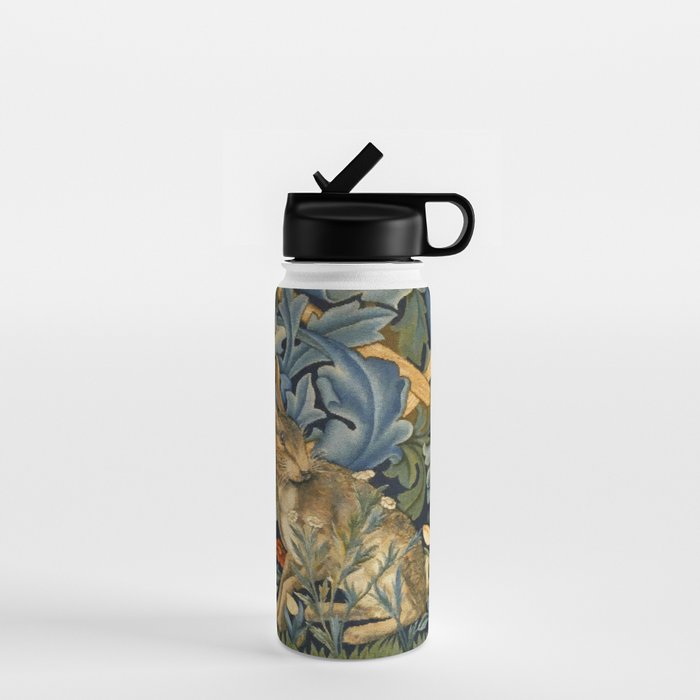 William Morris Forest Rabbit , Morris Floral Water Bottle Gallery Image 1
