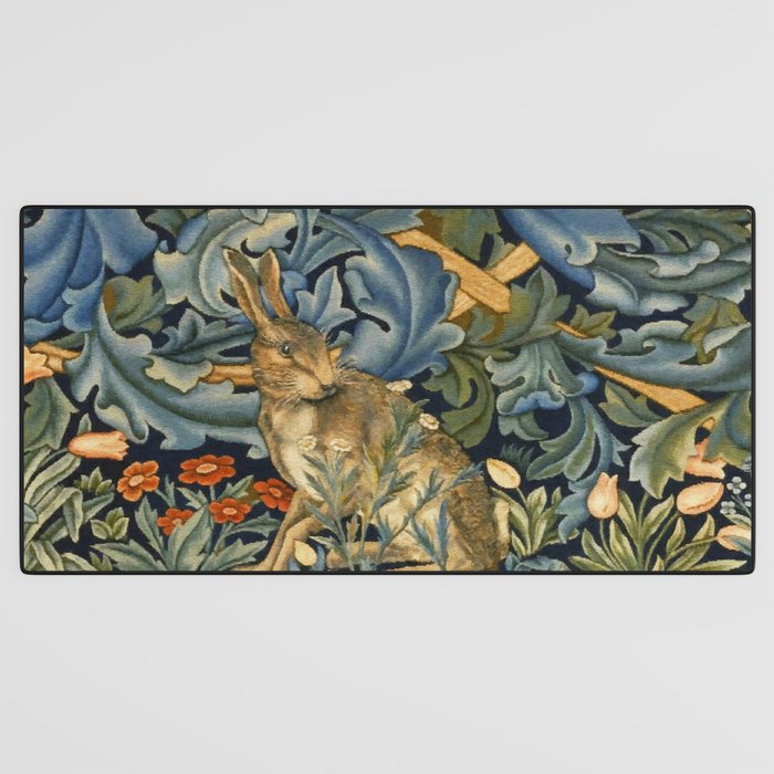 William Morris Forest Rabbit , Morris Floral Desk Mat Gallery Image 3