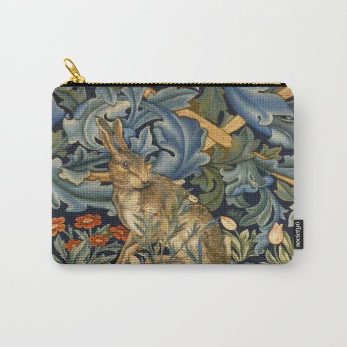 William Morris Forest Rabbit , Morris Floral Carry All Pouch Gallery Image 1