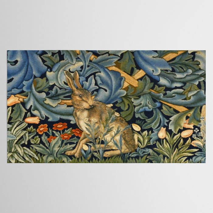 William Morris Forest Rabbit , Morris Floral Tablecloth Gallery Image 2