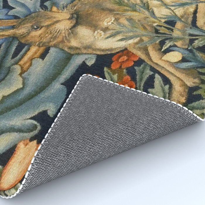 William Morris Forest Rabbit , Morris Floral Rug Gallery Image 4