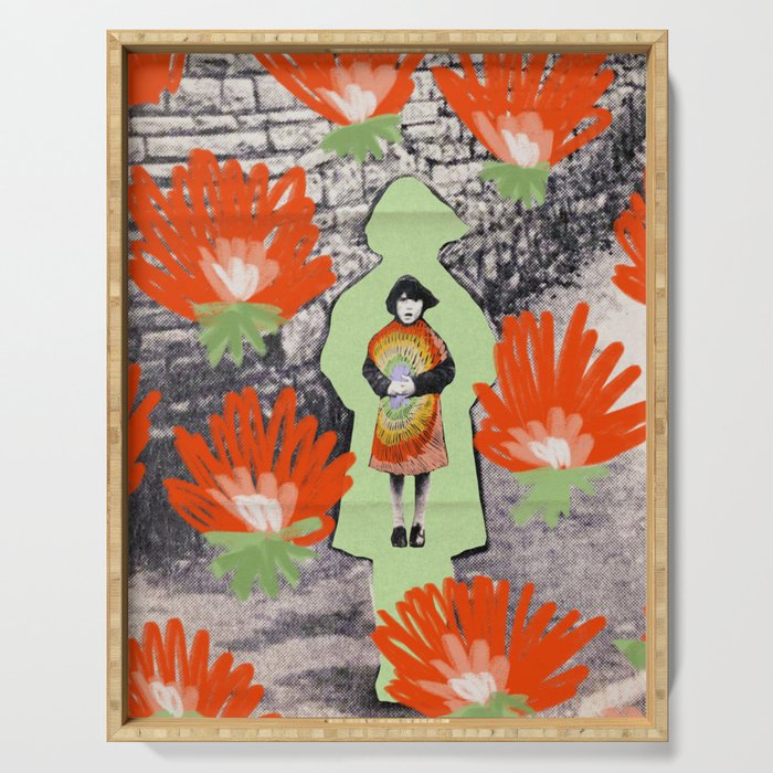 Protect the Flowers Serving Tray Gallery Image 1