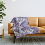 Mermaid Purple and Silver Throw Blanket Gallery Image 1