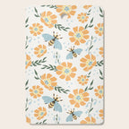 Honey Bees and Orange Flowers Cutting Board Gallery Image 1