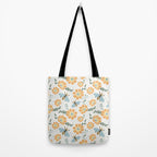 Honey Bees and Orange Flowers Tote Bag Gallery Image 2