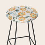 Honey Bees and Orange Flowers Stool Gallery Image 2