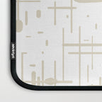 Mid-Century Modern Kinetikos Abstract Pattern in Mushroom Beige and White Laptop Sleeve Gallery Image 3