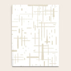 Mid-Century Modern Kinetikos Abstract Pattern in Mushroom Beige and White Notebook Gallery Image 4