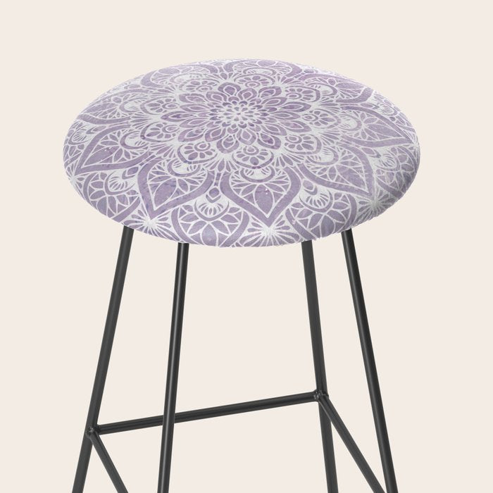 Boho, Mandala, Flower, Purple Stool Gallery Image 2