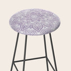Boho, Mandala, Flower, Purple Stool Gallery Image 2