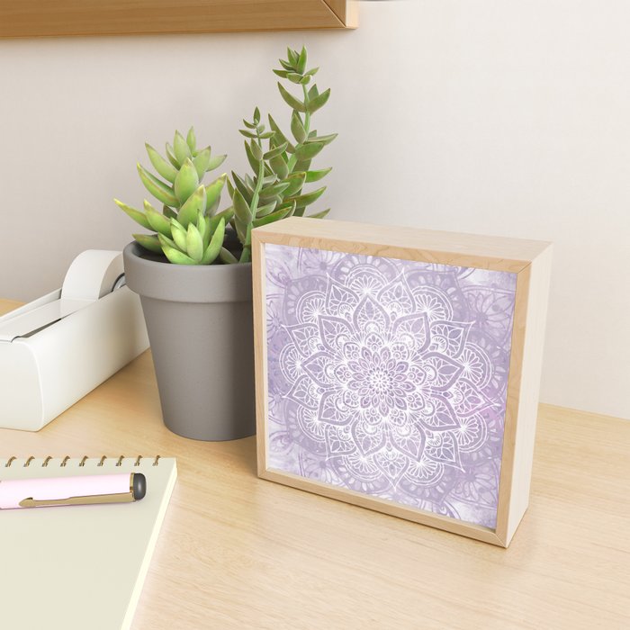 Boho, Mandala, Flower, Purple Mini Art Print Gallery Image 2