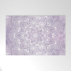 Boho, Mandala, Flower, Purple Welcome Mat Gallery Image 1