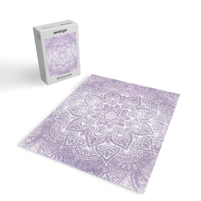Boho, Mandala, Flower, Purple Jigsaw Puzzle Gallery Image 2