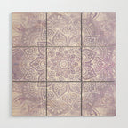 Boho, Mandala, Flower, Purple Wood Wall Art Gallery Image 1