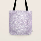 Boho, Mandala, Flower, Purple Tote Bag Gallery Image 1
