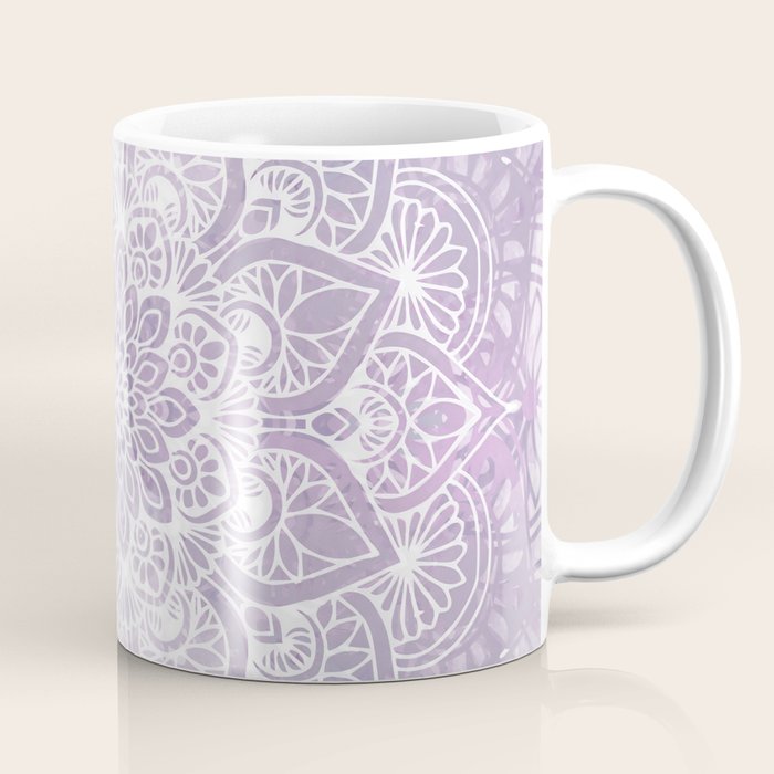 Boho, Mandala, Flower, Purple Coffee Mug Gallery Image 1