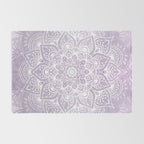 Boho, Mandala, Flower, Purple Rug Gallery Image 2