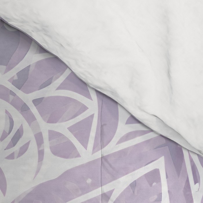 Boho, Mandala, Flower, Purple Comforter Gallery Image 4