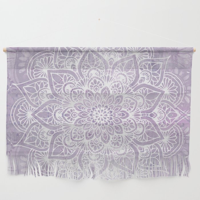 Boho, Mandala, Flower, Purple Wall Hanging Gallery Image 1
