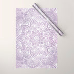 Boho, Mandala, Flower, Purple Wrapping Paper Gallery Image 1