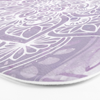 Boho, Mandala, Flower, Purple Bath Mat Gallery Image 3