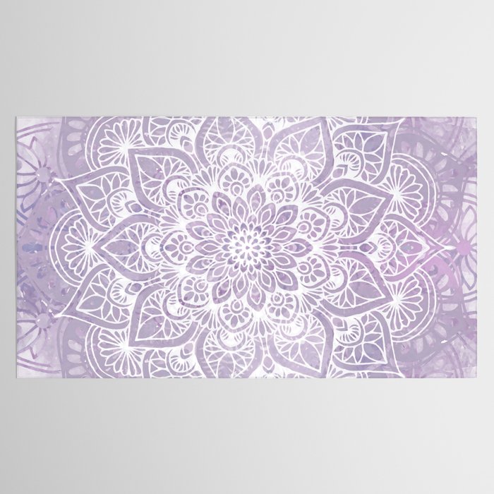 Boho, Mandala, Flower, Purple Tablecloth Gallery Image 2