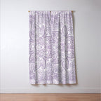 Boho, Mandala, Flower, Purple Window Curtain Gallery Image 3