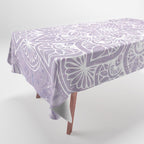 Boho, Mandala, Flower, Purple Tablecloth Gallery Image 1