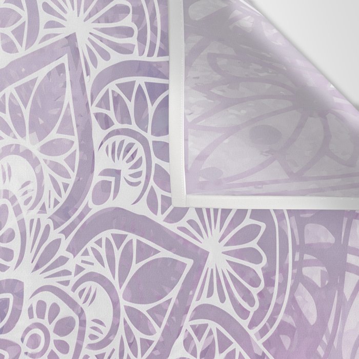 Boho, Mandala, Flower, Purple Wall Tapestry Gallery Image 3