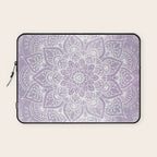 Boho, Mandala, Flower, Purple Laptop Sleeve Gallery Image 1