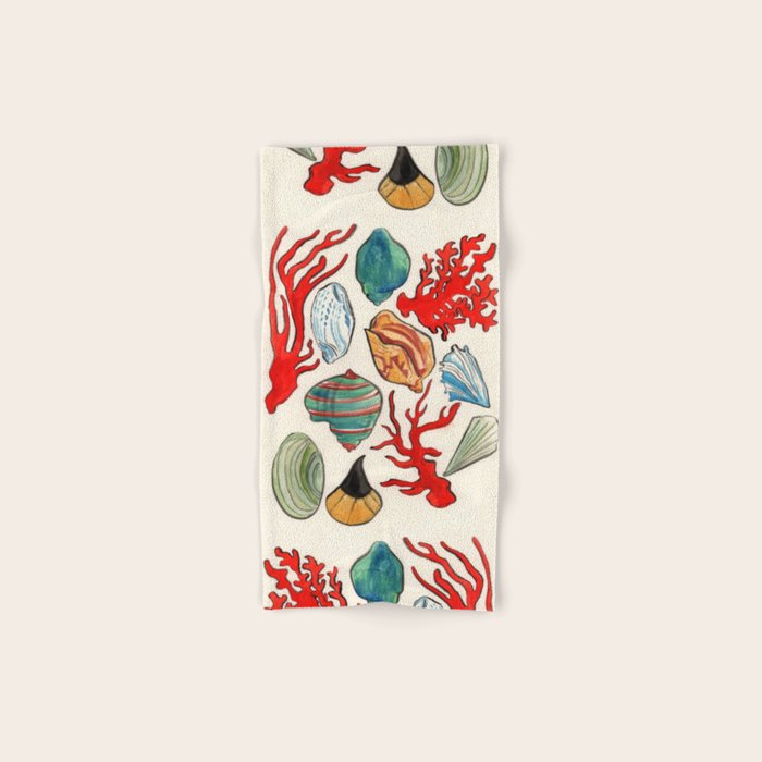 Sea Life Watercolor Bath Towel Gallery Image 1