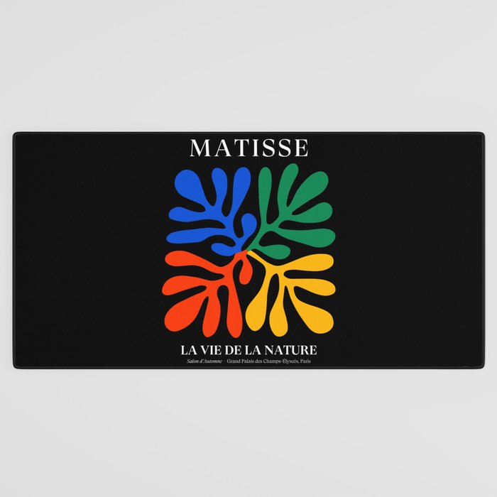 Nature Leaf Cutouts II: Night Edition | Mid-Century Henri Matisse Series Desk Mat Gallery Image 3