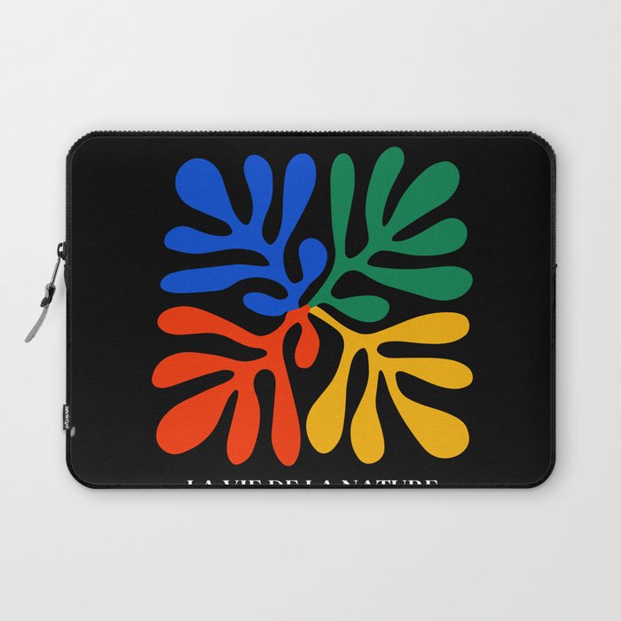 Nature Leaf Cutouts II: Night Edition | Mid-Century Henri Matisse Series Laptop Sleeve Gallery Image 1