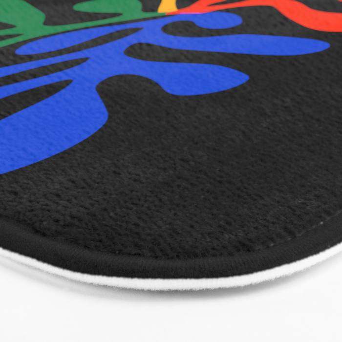 Nature Leaf Cutouts II: Night Edition | Mid-Century Henri Matisse Series Bath Mat Gallery Image 3