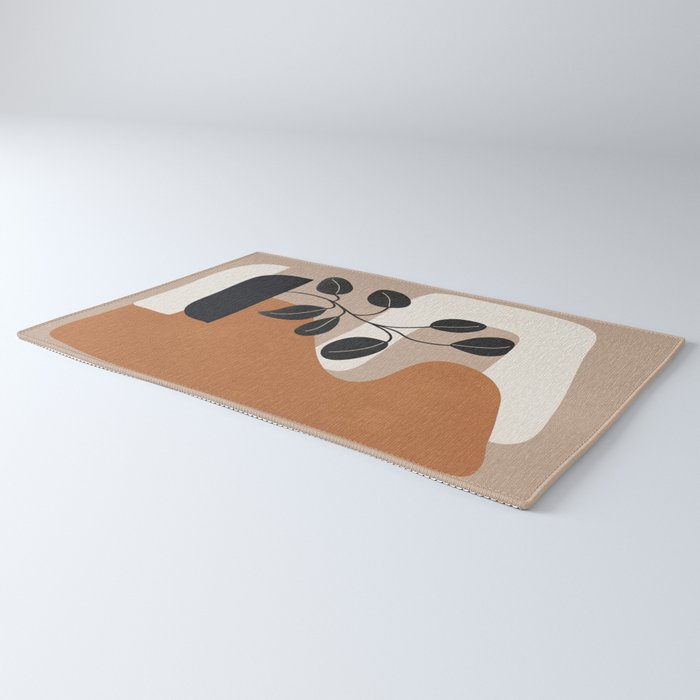 Modern Abstract Minimal Shapes Branches Art 7 Rug Gallery Image 3