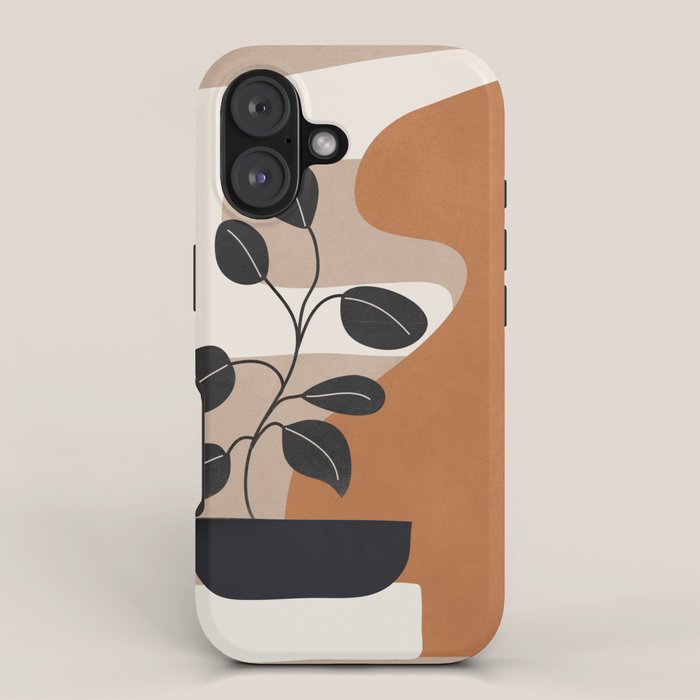 Modern Abstract Minimal Shapes Branches Art 7 iPhone Case Gallery Image 1